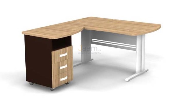 Мебель для персонала Угловое рабочее место на L-обр. каркасе левое B175/1