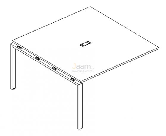 Стол Секция стола для переговоров на металлокаркасе UNO Б1 135-1 БП