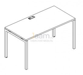 Мебель для персонала Стол письменный на металлокаркасе DUE Б2 005 БП