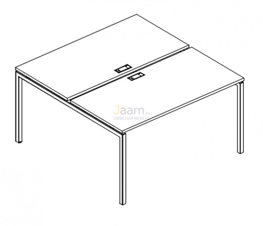 Мебель для персонала Рабочая станция на металлокаркасе DUE Б2 176 БП