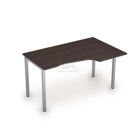 Мебель для персонала Стол криволинейный на металлических опорах правый 2М.123