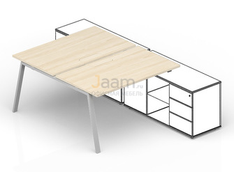 Мебель для персонала Составной стол для крепления к сервисным опорным тумбам (меламиновые аутлеты) AR2TM128FU