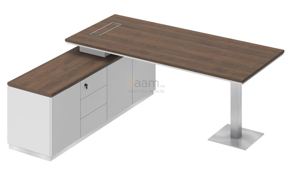 Кабинет руководителя Стол на опорной тумбе левый СИ 102л