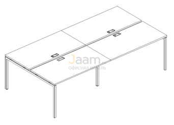 Мебель для персонала Рабочая станция на металлокаркасе DUE Б2 171-2 БП