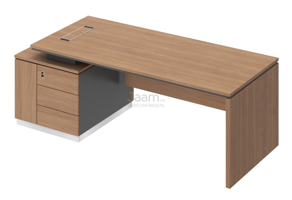 Кабинет руководителя Стол на опорной тумбе левый СИ 112л