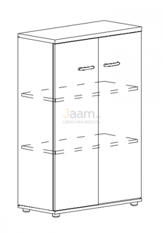 Мебель для персонала Шкаф средний закрытый 9364 БП