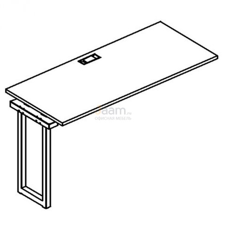 Мебель для персонала Секция стола рабочей станции на металлокаркасе QUATTRO Б4 004-1 БП