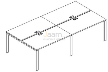 Мебель для персонала Рабочая станция на металлокаркасе UNO Б1 173-2 БП