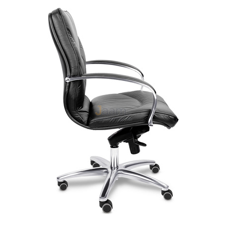 Кресло LEEDS CHROME B кожа+кож.зам.