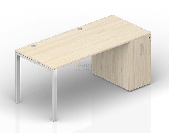 Мебель для персонала Стол с приставным шкафом Tower (2 громмета) STTPG148T072