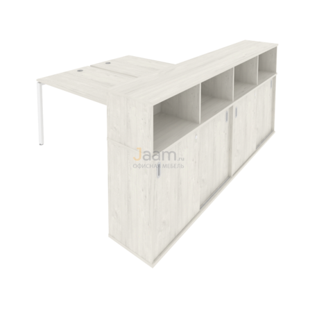 Мебель для персонала Рабочая станция с опорным шкафом-купе Б.РС-СШК-4.4