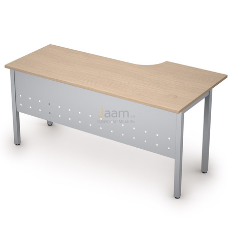 Мебель для персонала Стол криволинейный на металлических опорах левый 2МК.143