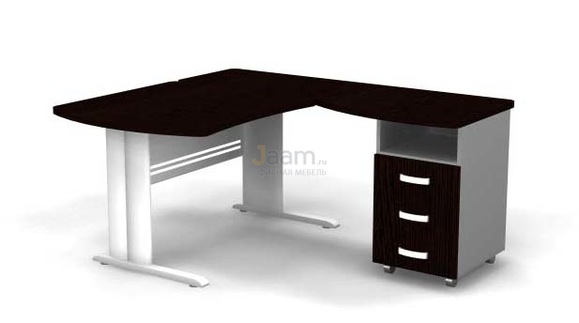 Мебель для персонала Угловое рабочее место на L-обр. каркасе правое B172/1