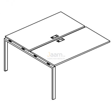 Мебель для персонала Секция стола рабочей станции на металлокаркасе UNO Б1 175-1 БП