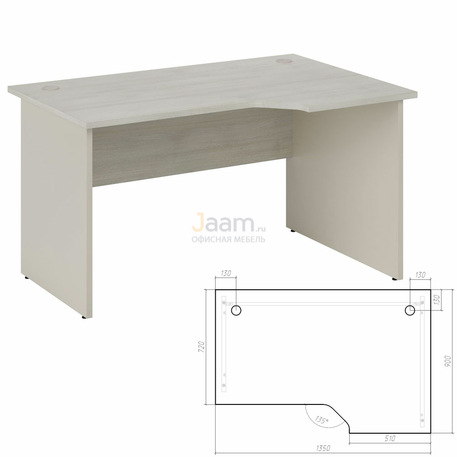 Мебель для персонала Стол эргономичный лев./прав. 135 New Line NLN36315321