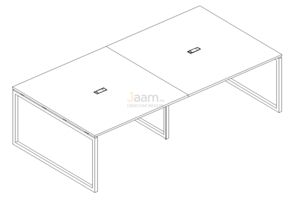 Стол Стол для переговоров на металлокаркасе QUATTRO Б4 135-2 БП