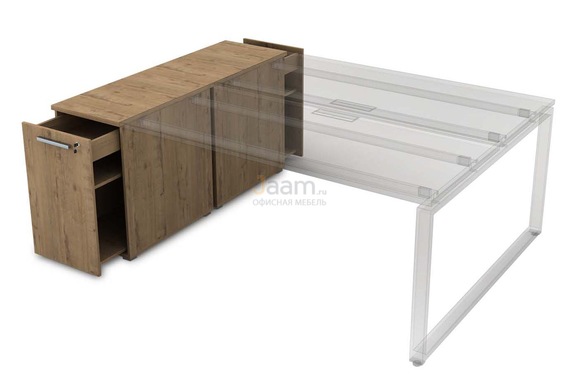 Мебель для персонала Офисная тумба с выкатной секцией 9ТП.002.2