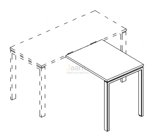 Мебель для персонала Брифинг-приставка на металлокаркасе UNO Б1 071 БП