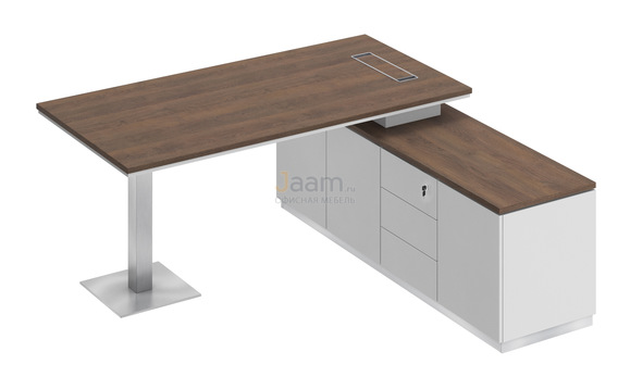 Кабинет руководителя Стол на опорной тумбе правый СИ 101пр