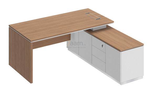 Кабинет руководителя Стол на опорной тумбе правый СИ 107пр