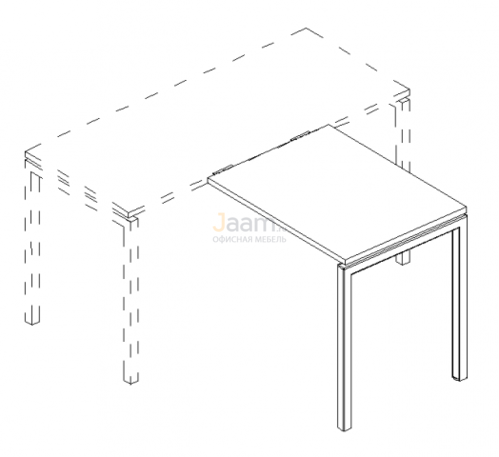 Мебель для персонала Брифинг-приставка на металлокаркасе DUE Б2 074 БП