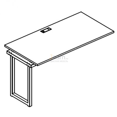 Мебель для персонала Секция стола рабочей станции на металлокаркасе QUATTRO Б4 013-1 БП