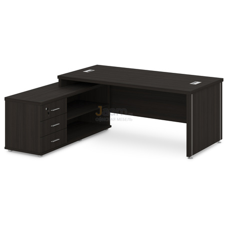 Кабинет руководителя Стол руководителя на опорной тумб левый S-122 л