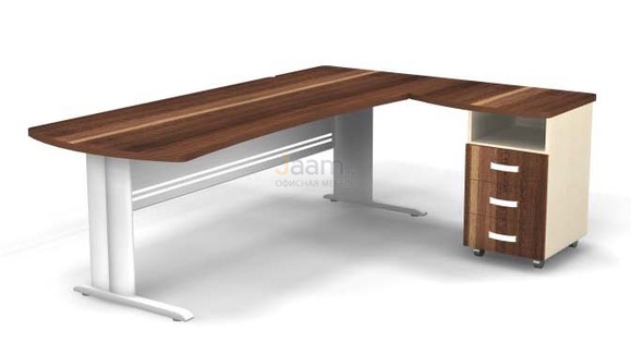 Мебель для персонала Угловое рабочее место на L-обр. каркасе правое B190/1