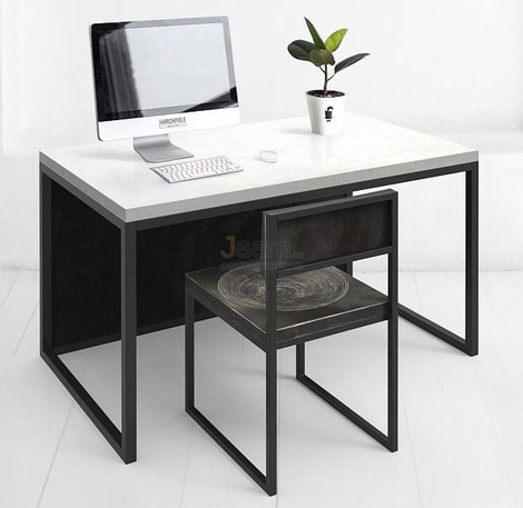 Мебель для персонала Стол рабочий с панелью METALFRAME МИКРОЦЕМЕНТ