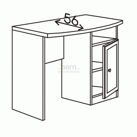 Мебель для гостиниц Стол с тумбой левой R6104