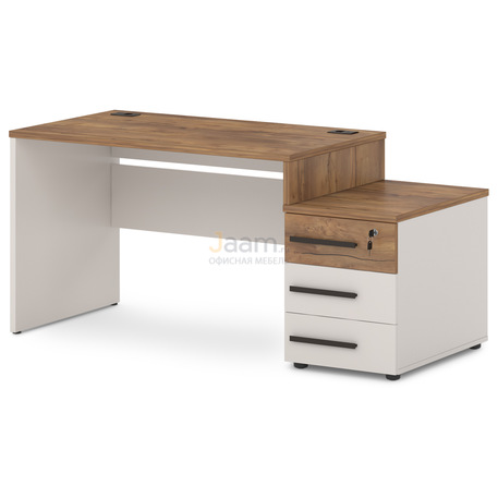 Мебель для персонала Стол с опорной тумбой правый T-24пр