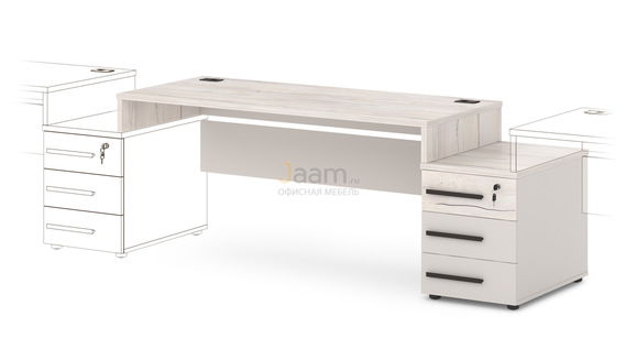 Мебель для персонала Стол промежуточный с опорной тумбой T-29