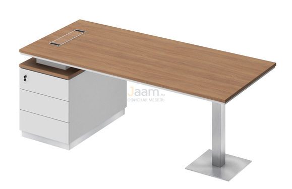 Кабинет руководителя Стол на опорной тумбе левый СИ 104л