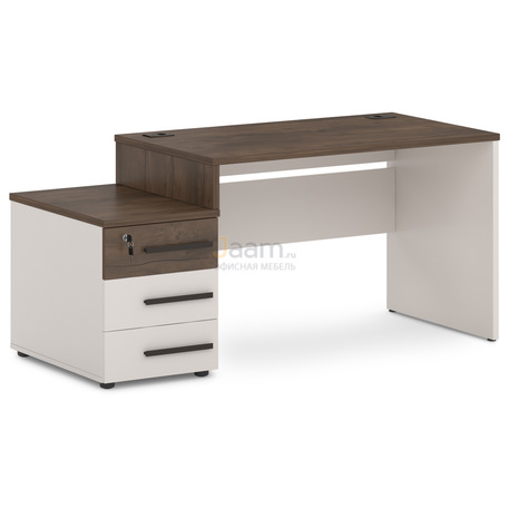 Мебель для персонала Стол с опорной тумбой левый T-24л