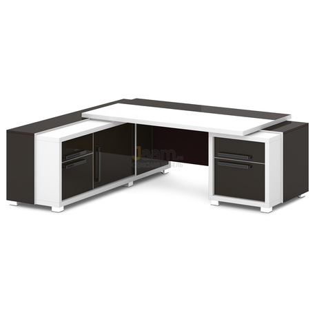 Кабинет руководителя Стол руководителя с греденцией и тумбой L-118пр/л