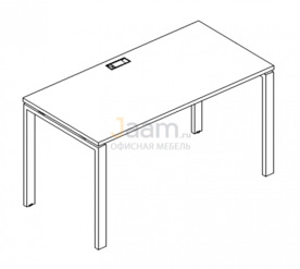 Мебель для персонала Стол письменный на металлокаркасе UNO Б1 003 БП
