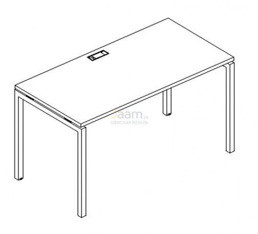 Мебель для персонала Стол письменный на металлокаркасе DUE Б2 012 БП