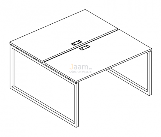 Мебель для персонала Рабочая станция на металлокаркасе QUATTRO Б4 176 БП
