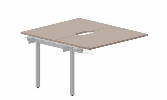 Мебель для персонала Составной стол на 2 рабочих места PEN2TPV127 - (2 эргономичных выреза) приставной элемент