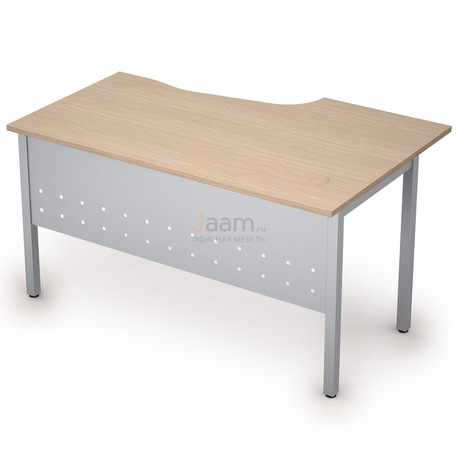 Мебель для персонала Стол криволинейный на металлических опорах левый 2МК.122