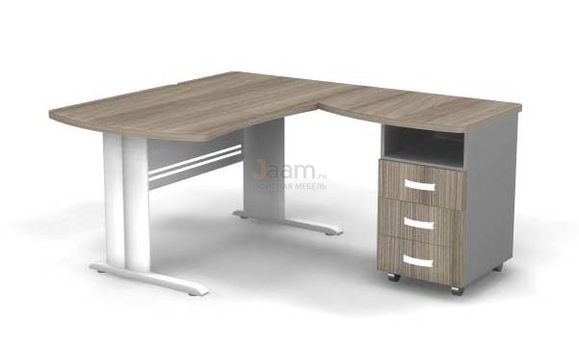 Мебель для персонала Угловое рабочее место на L-обр. каркасе правое B172/1