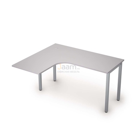 Мебель для персонала Стол криволинейный на металлических опорах левый 2М.130