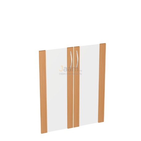 Мебель для персонала Дверь стеклянная средняя в рамке ЛДСП (комплект) Э-51.0