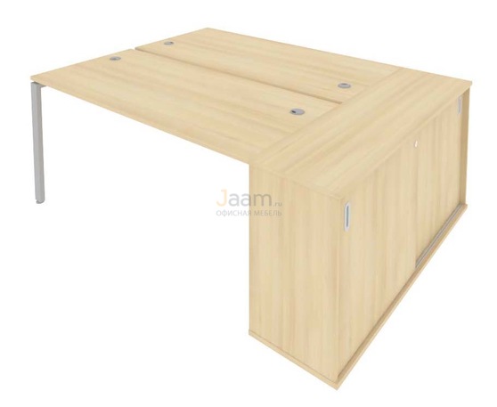 Мебель для персонала Рабочая станция с опорным шкафом-купе Б.РС-СШК-1.4