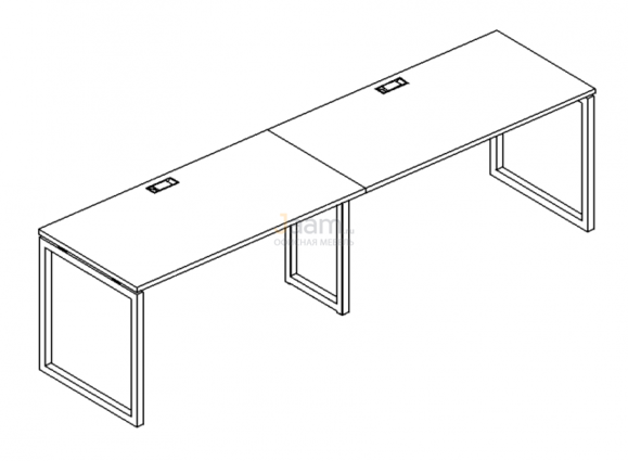 Мебель для персонала Рабочая станция на металлокаркасе QUATTRO Б4 024-2 БП