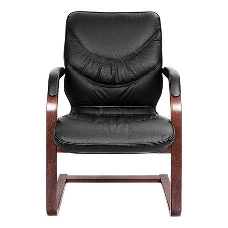 Кресло LEEDS WOOD C кожа+кож.зам.